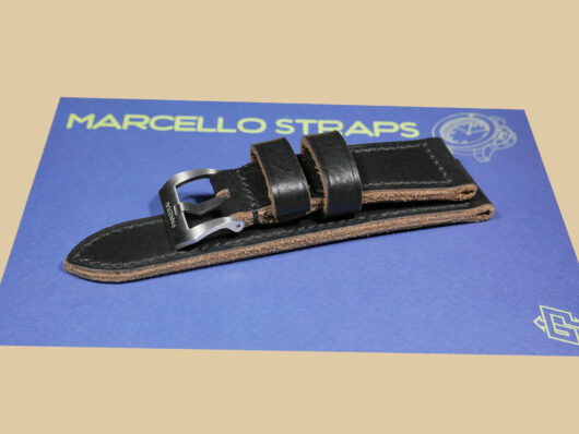 Thick Black Panerai Radiomir Strap from Marcello Straps Stylish Appearance IMAGE