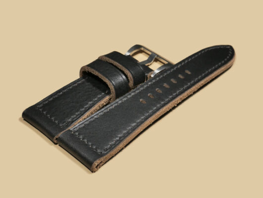Thick Black Panerai Radiomir Strap from Marcello Straps Side View IMAGE