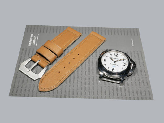 Marcello Straps Soft Tan Panerai Strap Detail View IMAGE