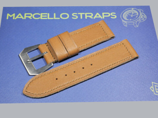 Soft Tan Panerai Strap from Marcello Straps Sleek Design IMAGE