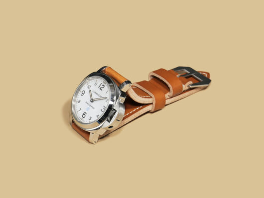 Stylish Tan Leather Band for Panerai Timepiece IMAGE