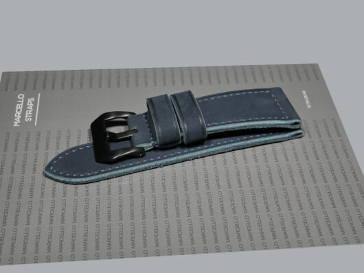 A photo of Marcello Straps strap for Suede Blue Panerai Radiomir Strap PAM00292 watch IMAGE