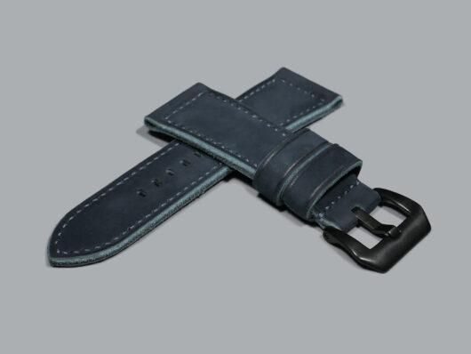 A photo of Suede Blue Panerai Radiomir PAM00292 leather strap by Marcello Straps IMAGE