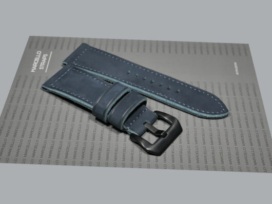 A photo of Suede Blue Panerai Radiomir PAM00292 bracelet from Marcello Straps IMAGE