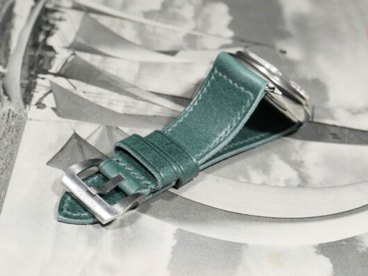 A photo of Marcello Straps Green Radiomir Strap for Panerai stitched strap IMAGE