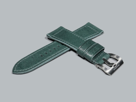 A photo of Green Radiomir Strap for Panerai by Marcello Straps IMAGE