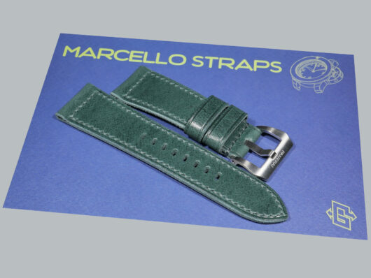 A photo of Green Radiomir Strap for Panerai bracelet from Marcello Straps IMAGE