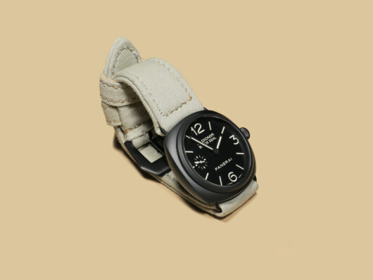 Refined Green Canvas Panerai Radiomir Strap with Black Buckle on PAM00292 IMAGE