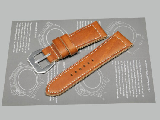 Vintage Style Radiomir Strap showcasing edge details IMAGE