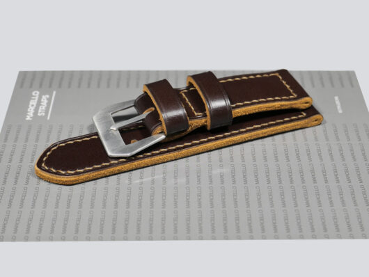 Soft leather 47mm Chocolate Brown Panerai Strap for large Panerai watch IMAGE