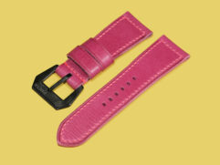 Pink Radiomir strap for Panerai Radiomir close-up