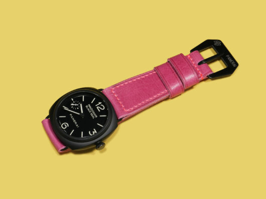 Vintage-inspired pink Radiomir strap for Panerai Radiomir