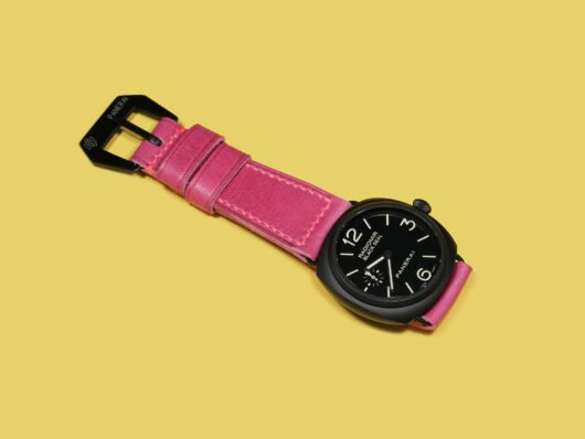 Minimalist pink Radiomir strap for Panerai Radiomir