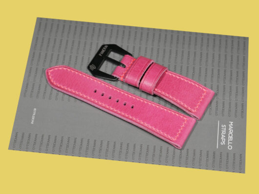 Handcrafted pink Radiomir strap for Panerai Radiomir