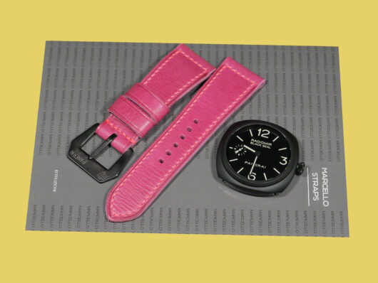 Smooth leather pink Radiomir strap for Panerai Radiomir