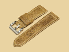 Tan custom Radiomir strap for Panerai Radiomir close-up