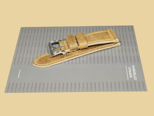 Elegant tan custom Radiomir strap on Panerai Radiomir