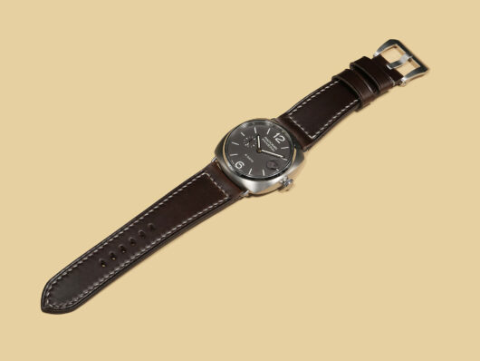 Dark Brown Panerai Radiomir Strap from Marcello Straps laid flat