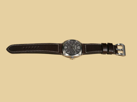 Dark Brown Panerai Radiomir Strap from Marcello Straps on wrist