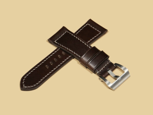 Dark Brown Panerai Radiomir Strap from Marcello Straps with stainless steel buckle