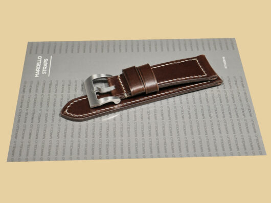 Soft leather Dark Brown Panerai Radiomir Strap from Marcello Straps