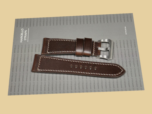 Dark Brown Panerai Radiomir Strap from Marcello Straps on a Panerai watch