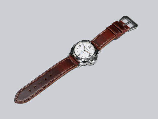 44mm Burgundy Panerai Strap from Marcello Straps in premium leather