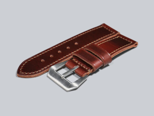 Handcrafted 44mm Burgundy Panerai Strap from Marcello Straps