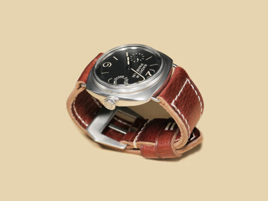 Thick Panerai Radiomir Strap from Marcello Straps on wrist with Panerai watch