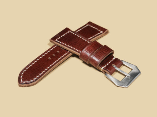 Handcrafted Thick Panerai Radiomir Strap from Marcello Straps with stitching detail