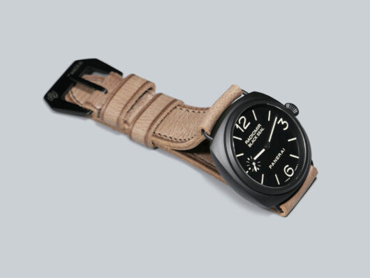 Grey Panerai Radiomir Strap from Marcello Straps with box stitch pattern