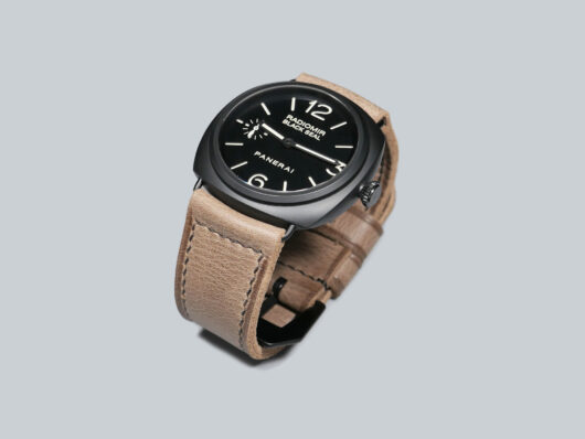 Grey Panerai Radiomir Strap from Marcello Straps, featuring a floating keeper