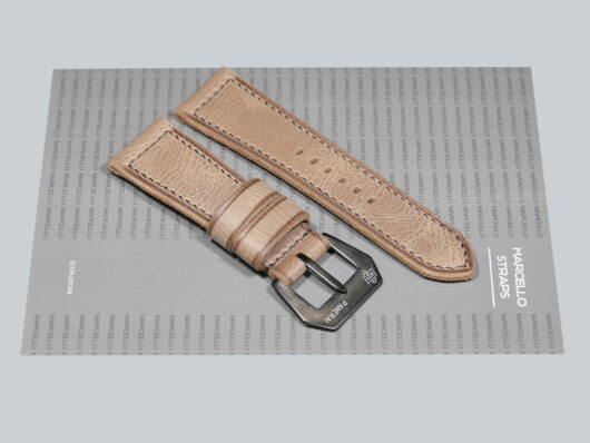 Premium Grey Panerai Radiomir Strap from Marcello Straps in a product photo