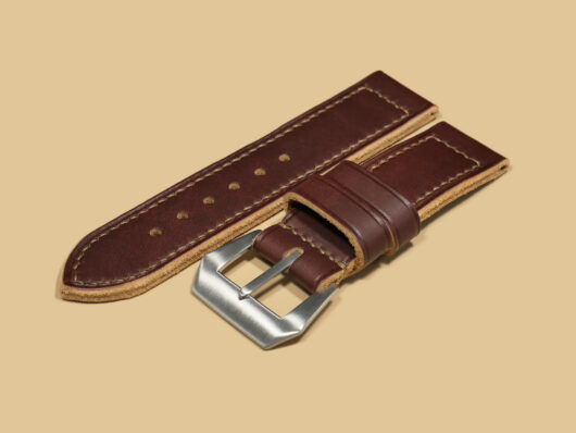 Premium Soft Burgundy Panerai Strap for 44mm Panerai by Marcello Straps.