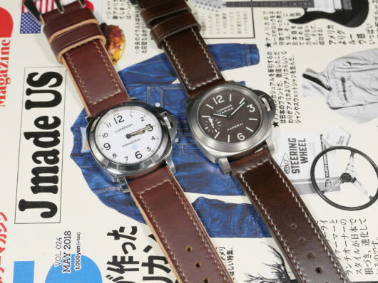 Soft Burgundy Panerai Strap for 44mm Panerai from Marcello Straps - Rich leather finish.