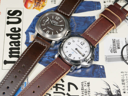 Soft Burgundy Panerai Strap for 44mm Panerai from Marcello Straps - Rich leather finish.