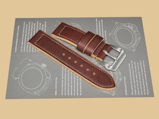 Soft Burgundy Panerai Strap for 44mm Panerai from Marcello Straps - Elegant design.