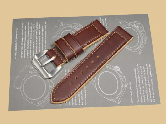 Marcello Straps Soft Burgundy Strap for 44mm Panerai - Luxury craftsmanship.